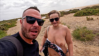 Stormy public sex with LinaMila on holiday