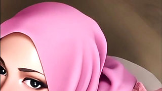 hijab horny girl blowjob