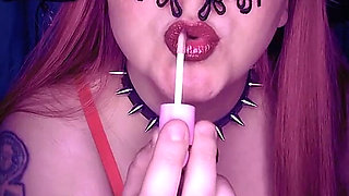 Demonic Lipstick Tit Flash
