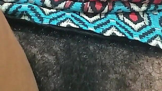 Cum on Hot MILF with Natural Hairy Pussy