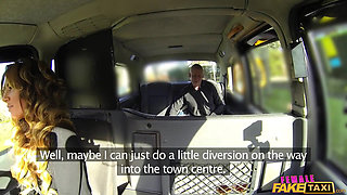 Female Fake Taxi - Fake Taxi Driver Trades a Car Window Flash for a Backseat Pussy Pounding