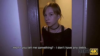 Debt4k. agent uses teenage doll like a cheap whore