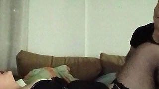 Old man playing with hot blonde milf in stockings nice wet pussy