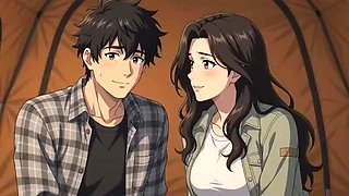 Stepmom and Stepson Too Close to Resist in Tent – Forbidden Hentai Night