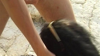 Cute Teen From Germany Got Double Fucked on the Beach
