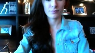 Lovely Amateur teen brunette masturbating outdoor