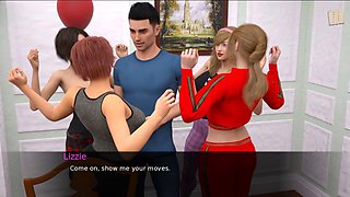 Playful blonde teen with a cute backside and petite assets