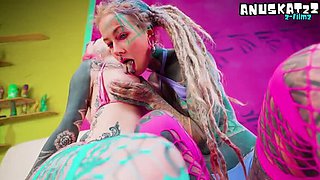 Anal Fuck with Hippie Bimbo and Crazy Sex Toys - Big Tits and Dildo Action