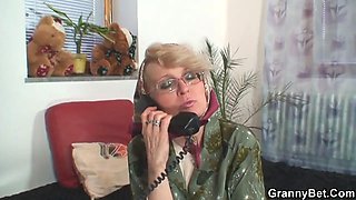 Lonely 60 years old granny pleases a stranger