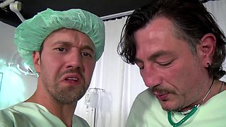 Titus Steel and Dieter Von Stein Pound Pussy in Lesbian Hospital Threesome