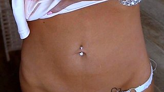 Hot Blonde Office Secretary Squirts on Desk POV