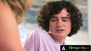 Mommy Rachael Cavalli Caught Masturbating! Voyeur In Closet Gets Her Big Tit MILF Ride On His Big Dick