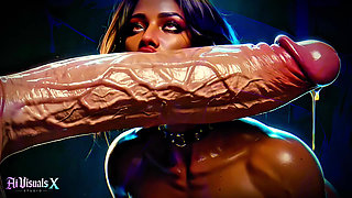 Big Boobs And Ass Ebony Goddesses - White Cock Worship: Dark ASMR & Extreme Contrast (4K AI Animated Porn)