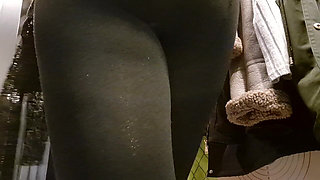 Open Curtain in Fitting Room Flashing of Tits