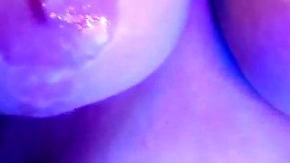 Oil Titty Tease Strobe Light Slow Motion Bouncing Dropping Boobs