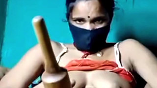 Sexy horny boudi fucked herself