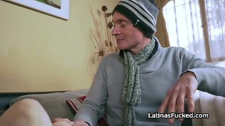 Surprise high heels make this Hispanic spread wide