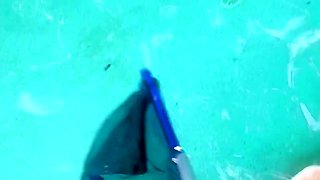 Emo Girl Blows Poolboy and Fucks Him