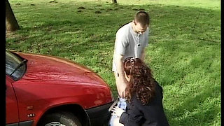 Cute Amateur Teen From Germany Sucking Cock in Park