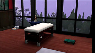 Brunette milf slaps fuck and threesome