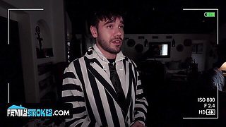 River Lynn and Amber Summer Swap Partners in a Haunted House on Halloween