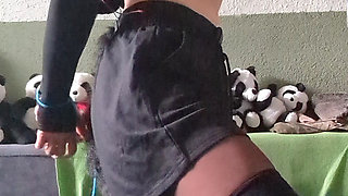 enyoing my hands bound behind my back