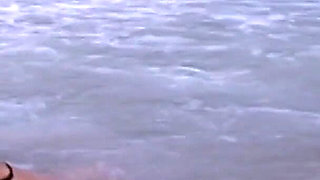 Three Hotties Make Out and Get Topless at a Public Beach