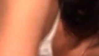 Skinny Brunette Gives Her First Gloryhole