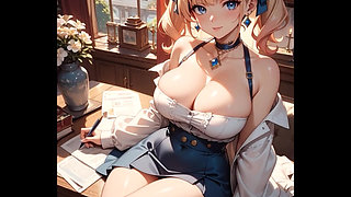 Black hair short beauty huge tits temptation