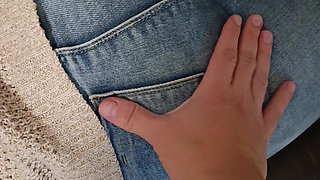 Close up Ass Massage and Pussy Fingering in Jeans