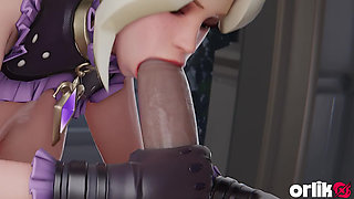 Mercy Kitty Cosplay - Tight Pussy Needs a Big Dick Overwatch 3D Animation