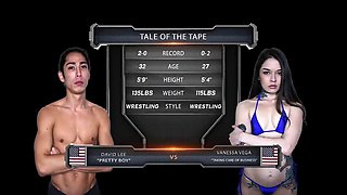 Vanessa Vega vs David Lee in Cat-Fight Wrestling Clash