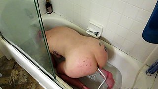 Amazing amateur blonde enjoying a doggystyle