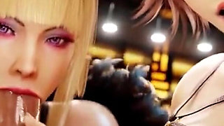 Fat Ass Cammy Gets Her Pussy Piledrived by a Hard Cock & Creampied, Slutty Ass Tekken Deepthroating Session