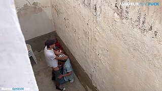 Young amateur couple fucking in the street.and they got caught!