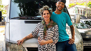 Skinny Tattooed Granny Sabrina Fit Gets Rough Anal Destroyed By BBC In Van