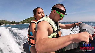Thai Cutie Gets Hold Of a Hefty European Dick While Accompanying a Tourist On His Jet-ski Ride
