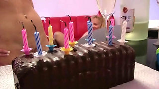 Attractive French dolls having fun in hardcore orgy action