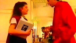 Gorgeous brunette babe fucked hardcore in the bathroom