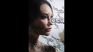 Monika Fox Naked With Flowers Behind A Veil