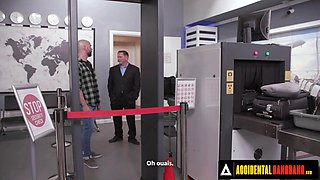 ACCIDENTAL GANGBANG - Hot Whitney Wright Gets Gangbanged By Airport Security SPANISH SUBTITLES
