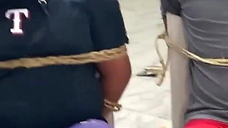 Chubby Boy Owned by His Psycho Ex-girlfriend and Her Henchman!