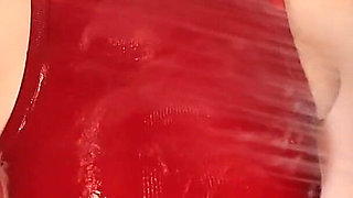 Thighjob Cumshot Showering with Clothes and Stripping Naked