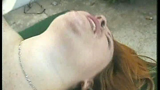 Two Men Take Turns on Her Wet Pussy by the Pool