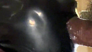 Kinky Slavedoll R Vol.019: a Rubber-masked Woman Suspended by an Anal Hook Drools and Gives a Blowjob...