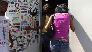 Two Naughty Ebony Babes Are Getting Fucked by BBC
