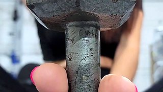 Flexible foot fetish masturbating with feet and hands