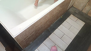 A Brunette Gets Pissed on