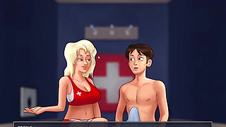 My stepsister Cassie blows me from a glory hole in Summertime Saga xxx