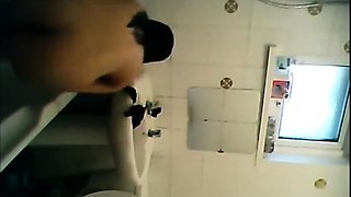 Latina mom (great tits) peeped at by stepson